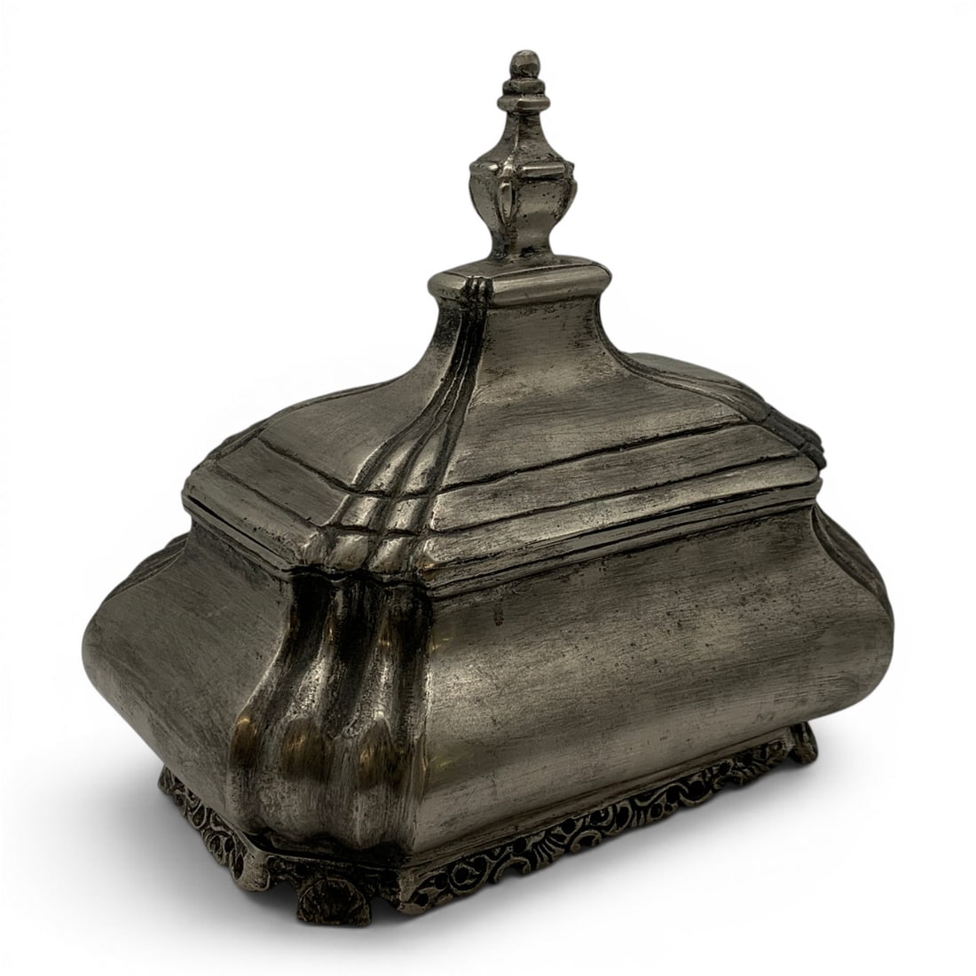 Antique Pewter Lidded Container - 7