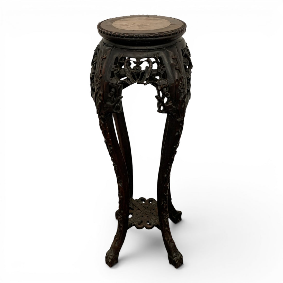 Antique Chinese Carved Rosewood Plant Stand (1 of 10)