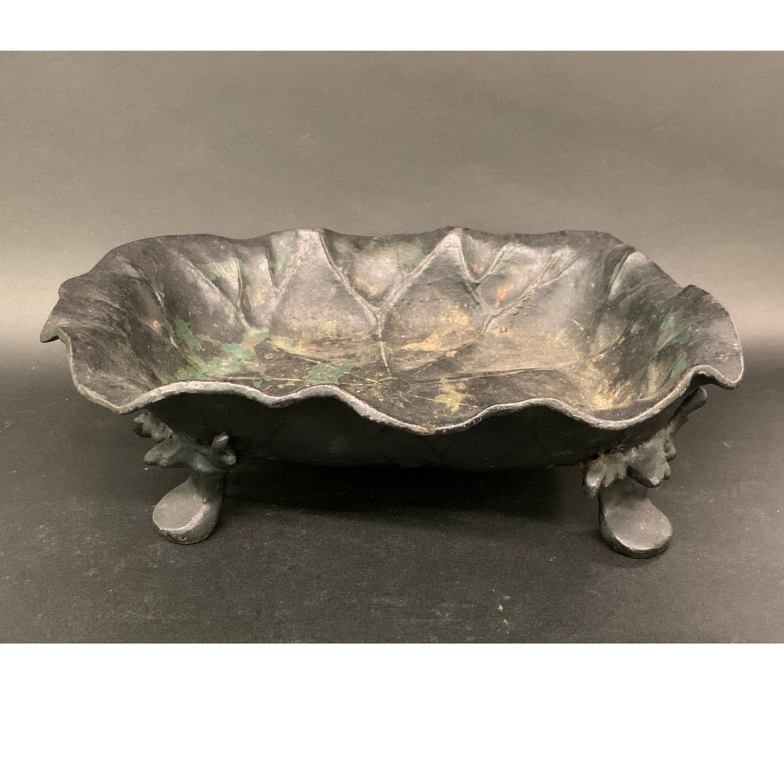 Vintage Black Iron Decorative Footed Bowl (1 of 13)