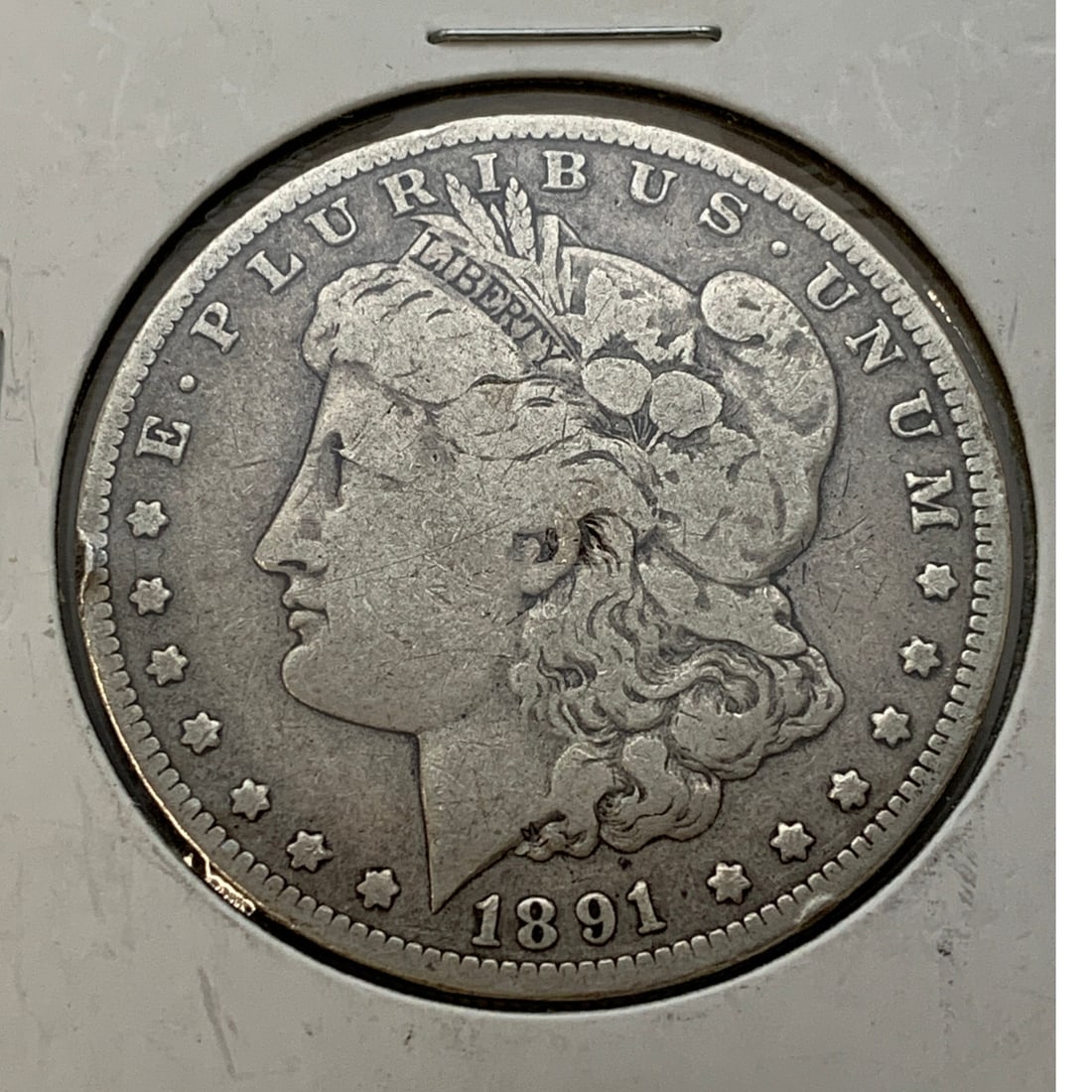 1921 O Morgan Silver Dollar: 90% Silver ContentMarked On Reverse: United States Of America, One Dollar