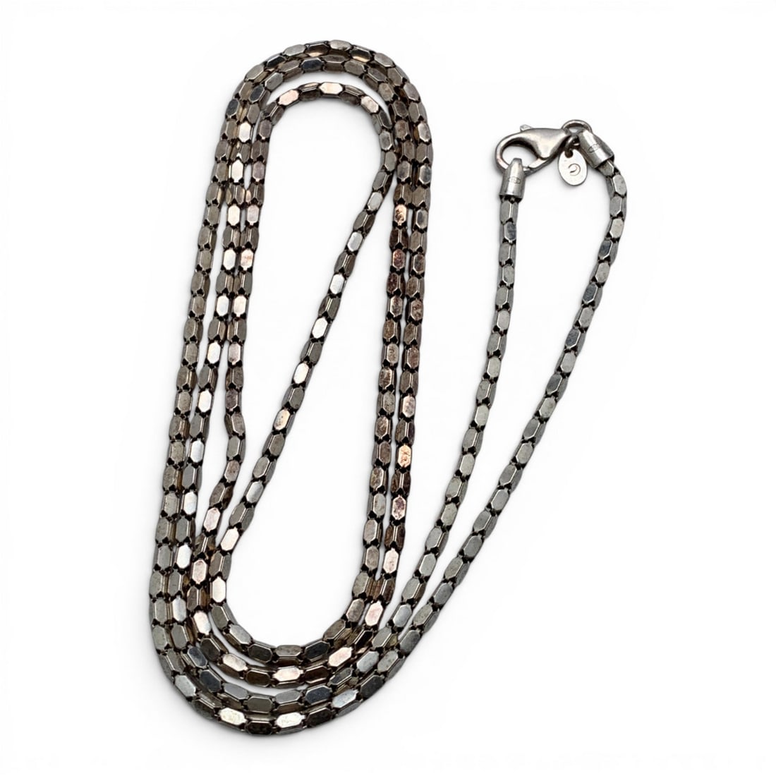 950 Italian Silver Necklace: 950 Silver Italian Necklace Marked: 950 - 36 1/4" Long - 14.4 Grams