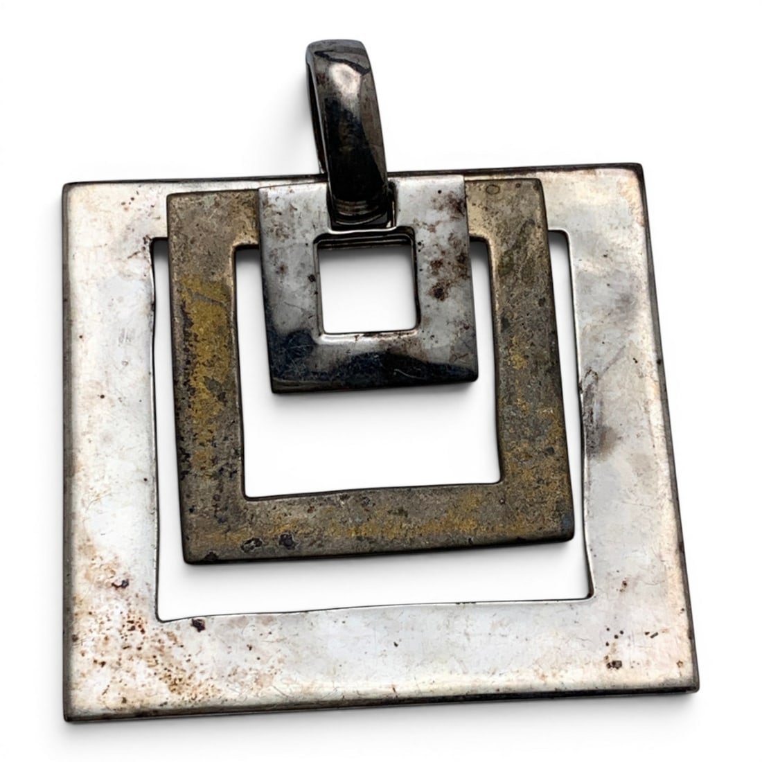 Signed Rlm Studio Sterling Silver Pendant: Signed Rlm Studio Sterling Silver Pendant Featuring Geometric DesignMarked: Rlm Studio 925 - 2 1/8" Long - 15.8 Grams