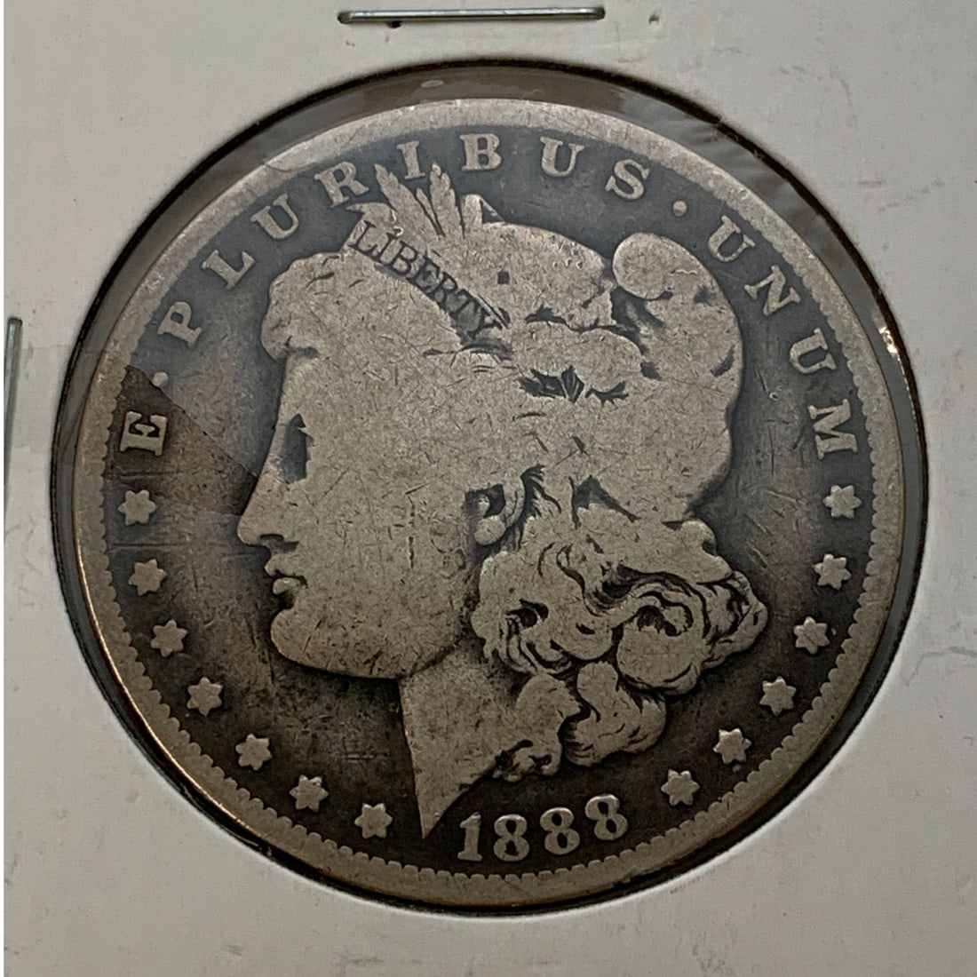 1888 O Morgan Silver Dollar: 90% Silver ContentMarked On Reverse: United States Of America, One Dollar