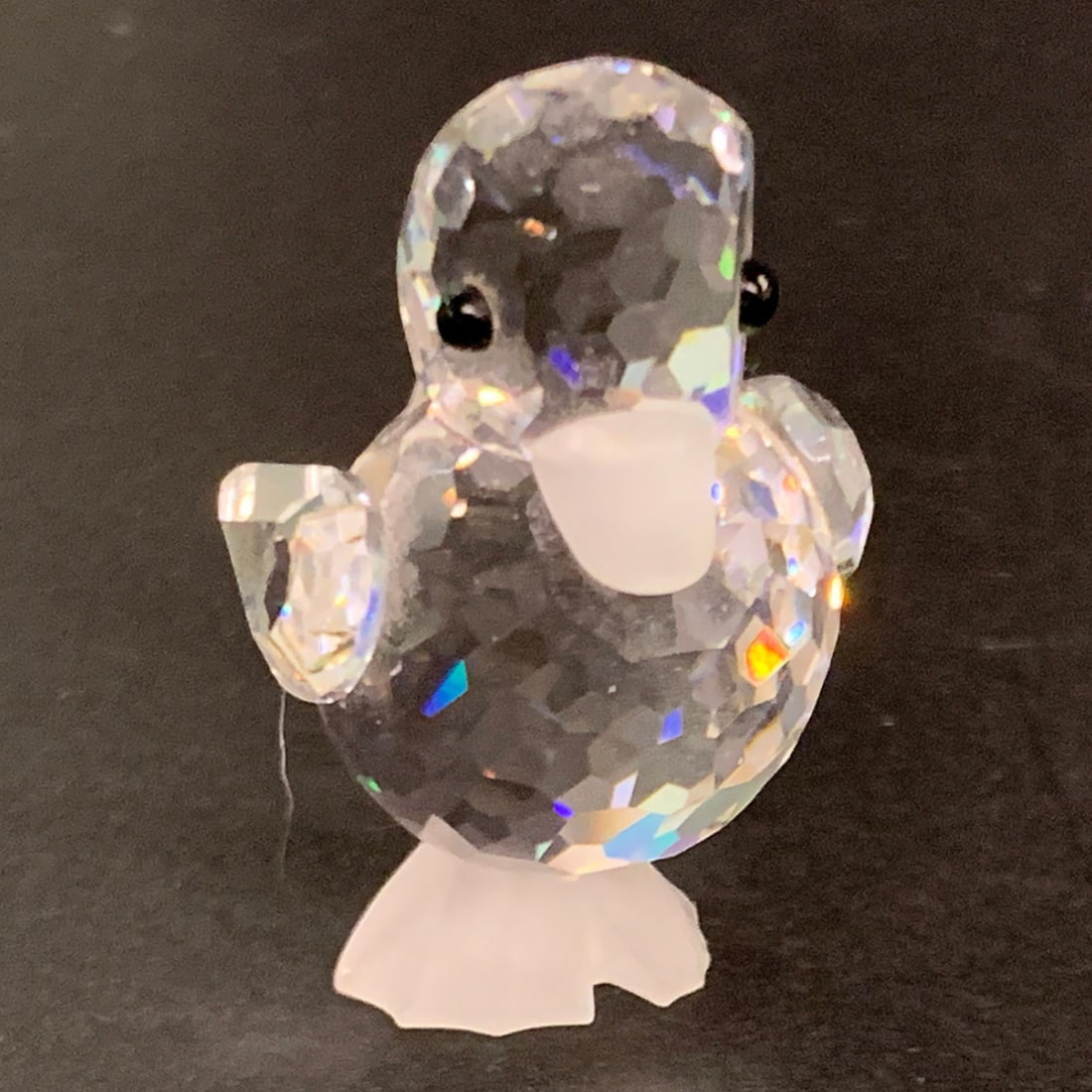 Swarovski Crystal Mini Standing Duck Figurine: Swarovski Crystal Mini Standing Duck FigurineBears Swarovski Mark On Bottom1 1/4" TallLeft Foot Of Figurine Is Broken