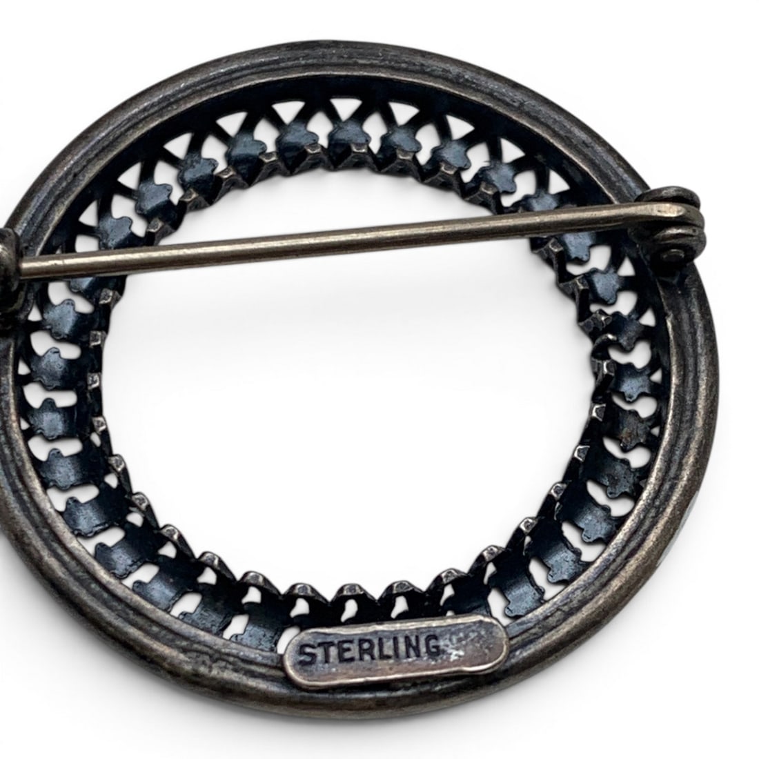 Sterling Silver Circular Pin - 3