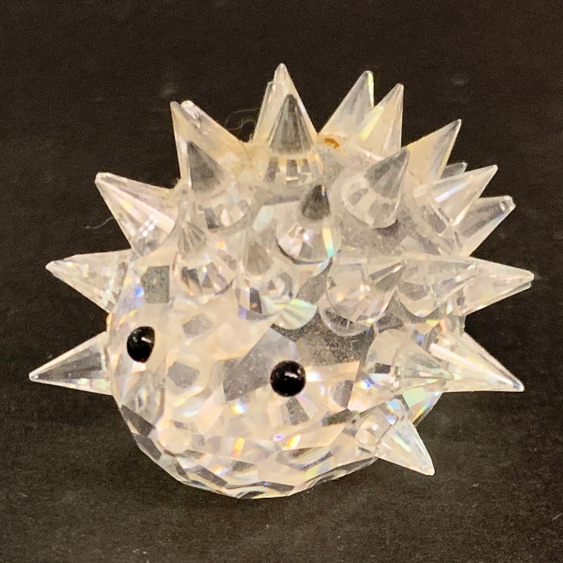 Swarovski Hedgehog Figurine, In The Secret Garden: Swarovski Crystal Hedgehog Figurine, In The Secret GardenBears Swarosvki Mark On Bottom: 1 1/2" Long