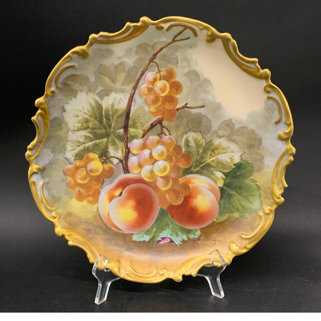 Antique Hand Painted Limoges France Charger (1 of 6)