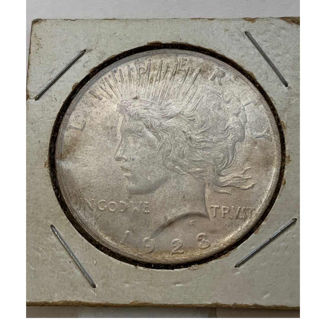 1923 Silver Peace Dollar: 90% Silver ContentMarked On Reverse: United States Of America, One Dollar