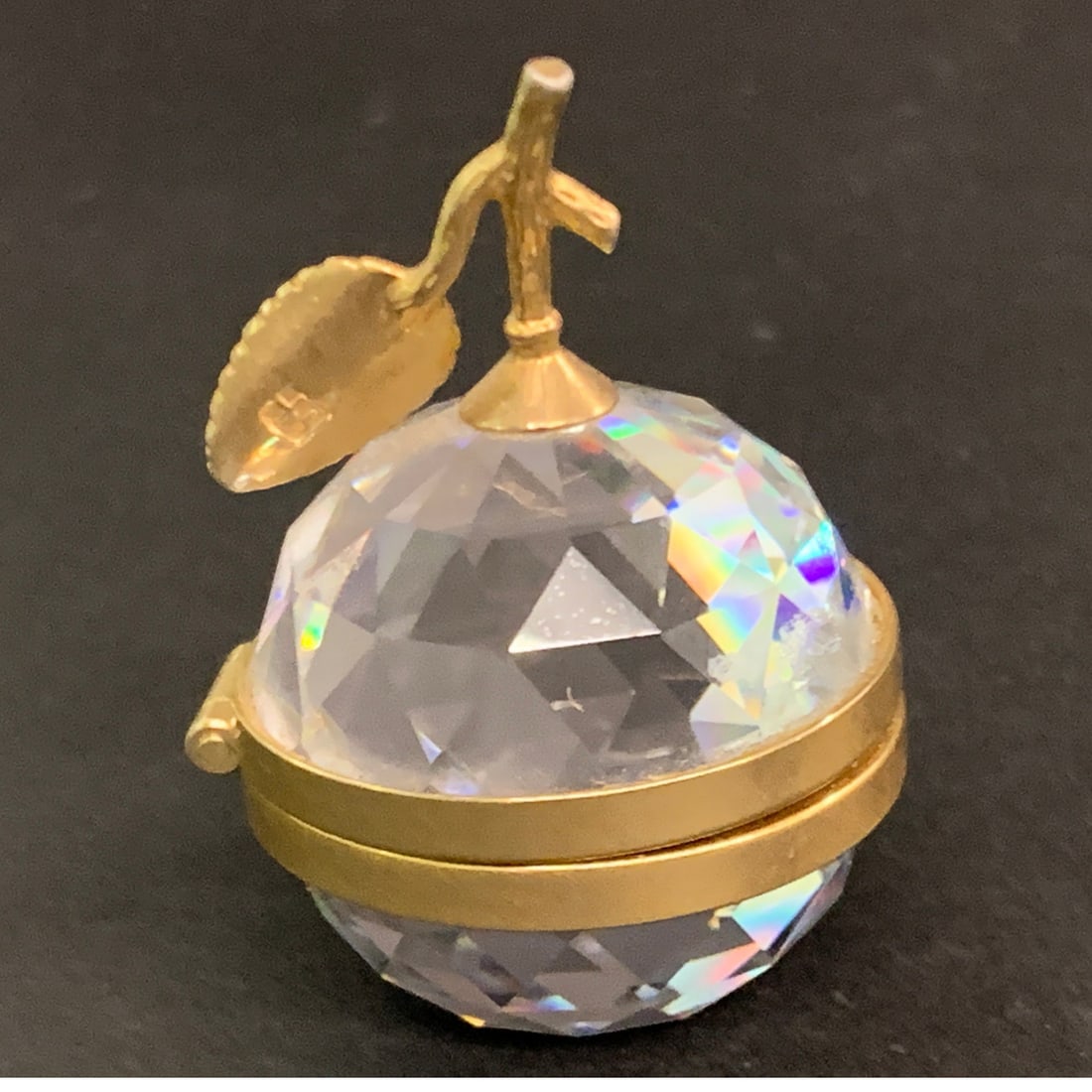 Swarovski Crystal Apple Hinged Mirror - 2