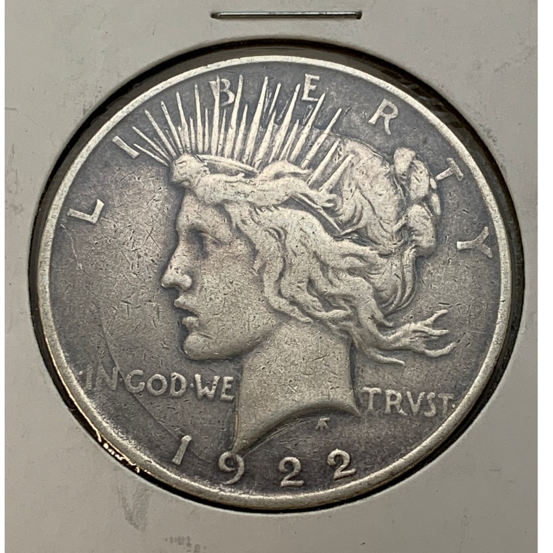 1922 D Silver Peace Dollar: 90% Silver ContentMarked On Reverse: United States Of America, One Dollar