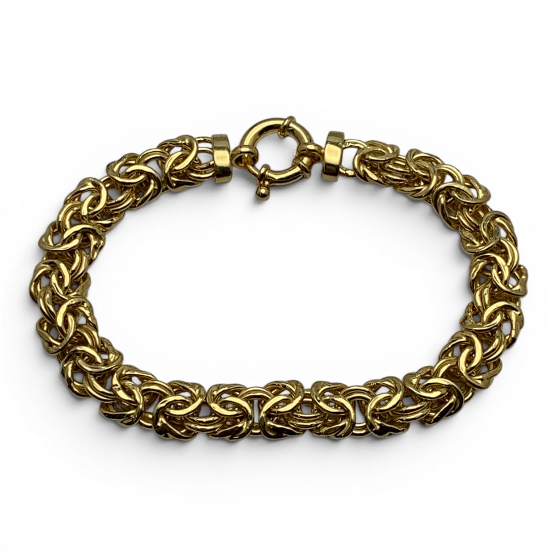 Sterling Silver Gold Tone Bracelet: Sterling Silver Gold Tone Bracelet Marked: 925 - 8 1/4" Long - 14.2 Grams