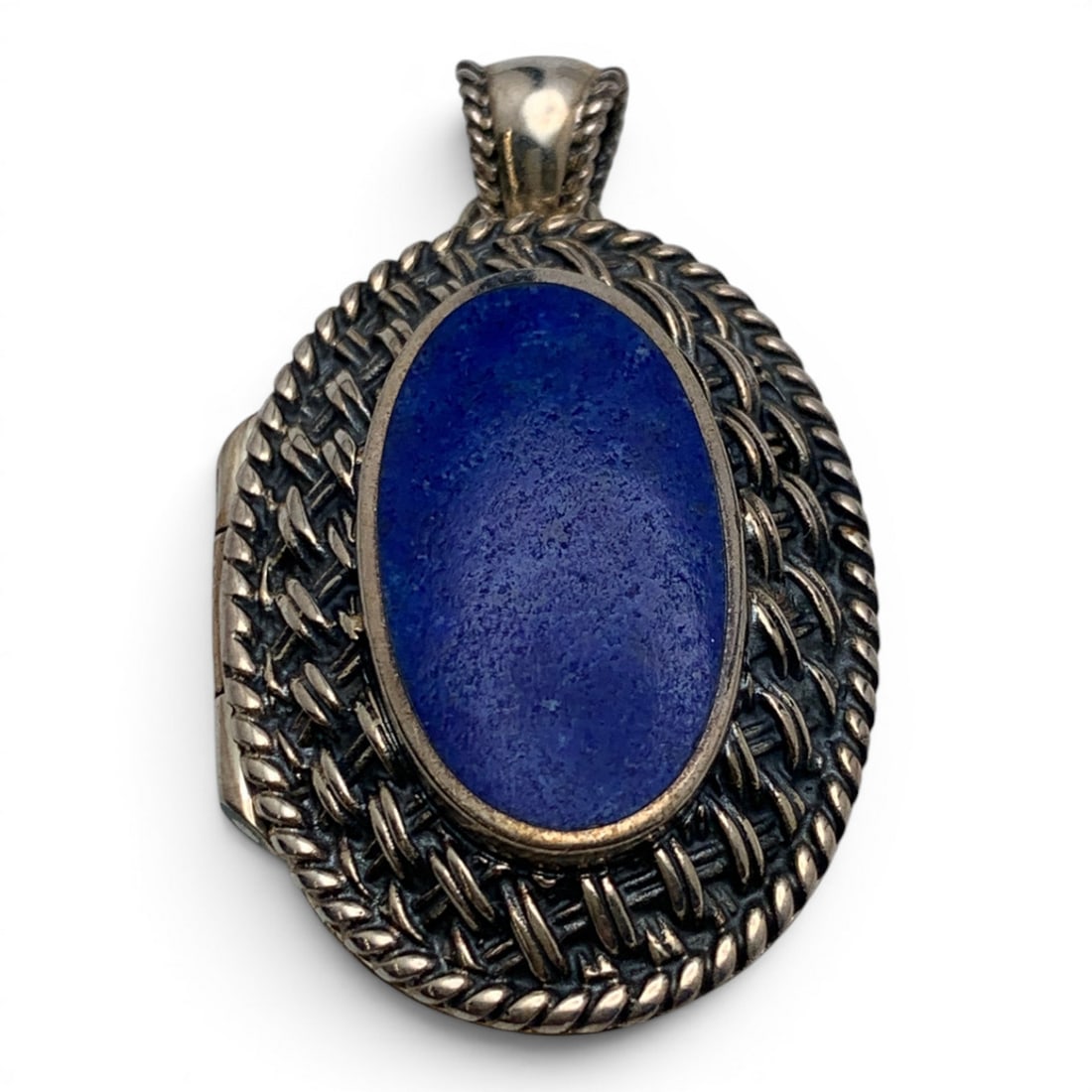 Sterling Silver & Blue Lapis Locket Pendant (1 of 5)