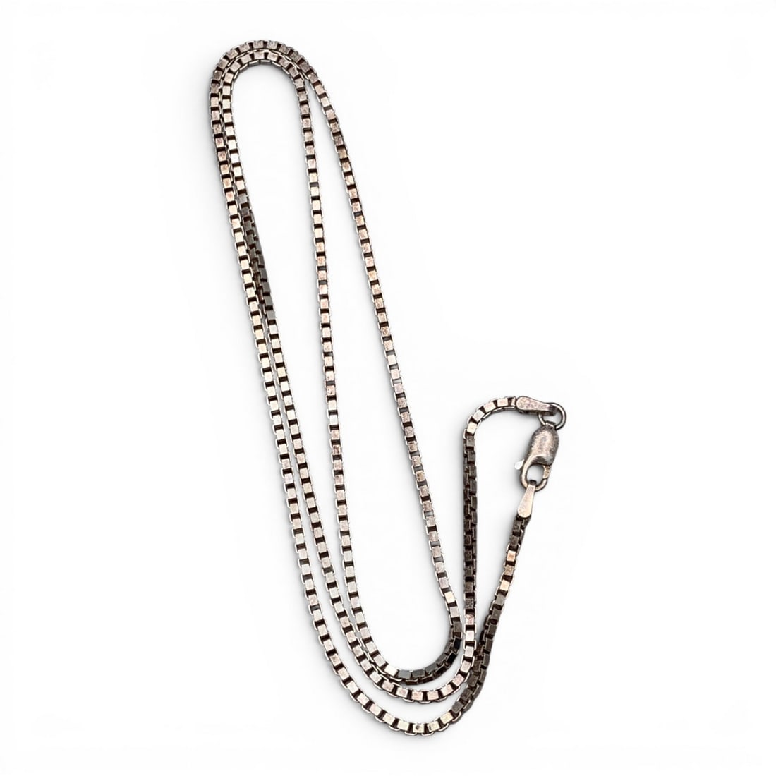 Sterling Silver Italian Box Chain Necklace (1 of 5)