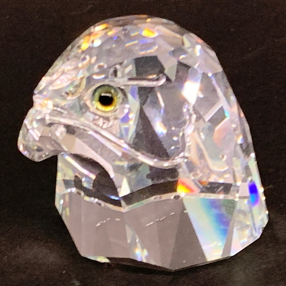 Swarovski Crystal Eagle Head Figurine - 2