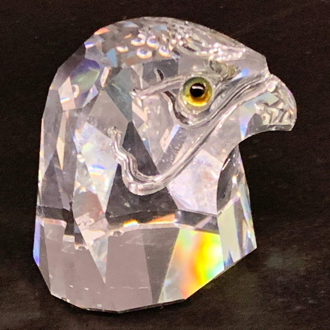 Swarovski Crystal Eagle Head Figurine - 4