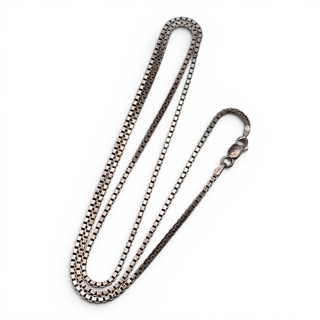 Sterling Silver Italian Box Chain Necklace (1 of 5)