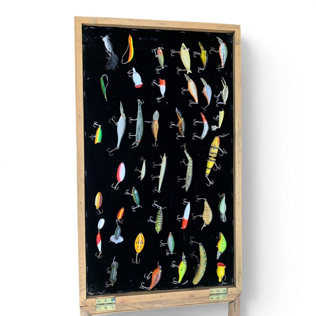41 Vintage Fishing Lures In Wooden Case (1 of 12)