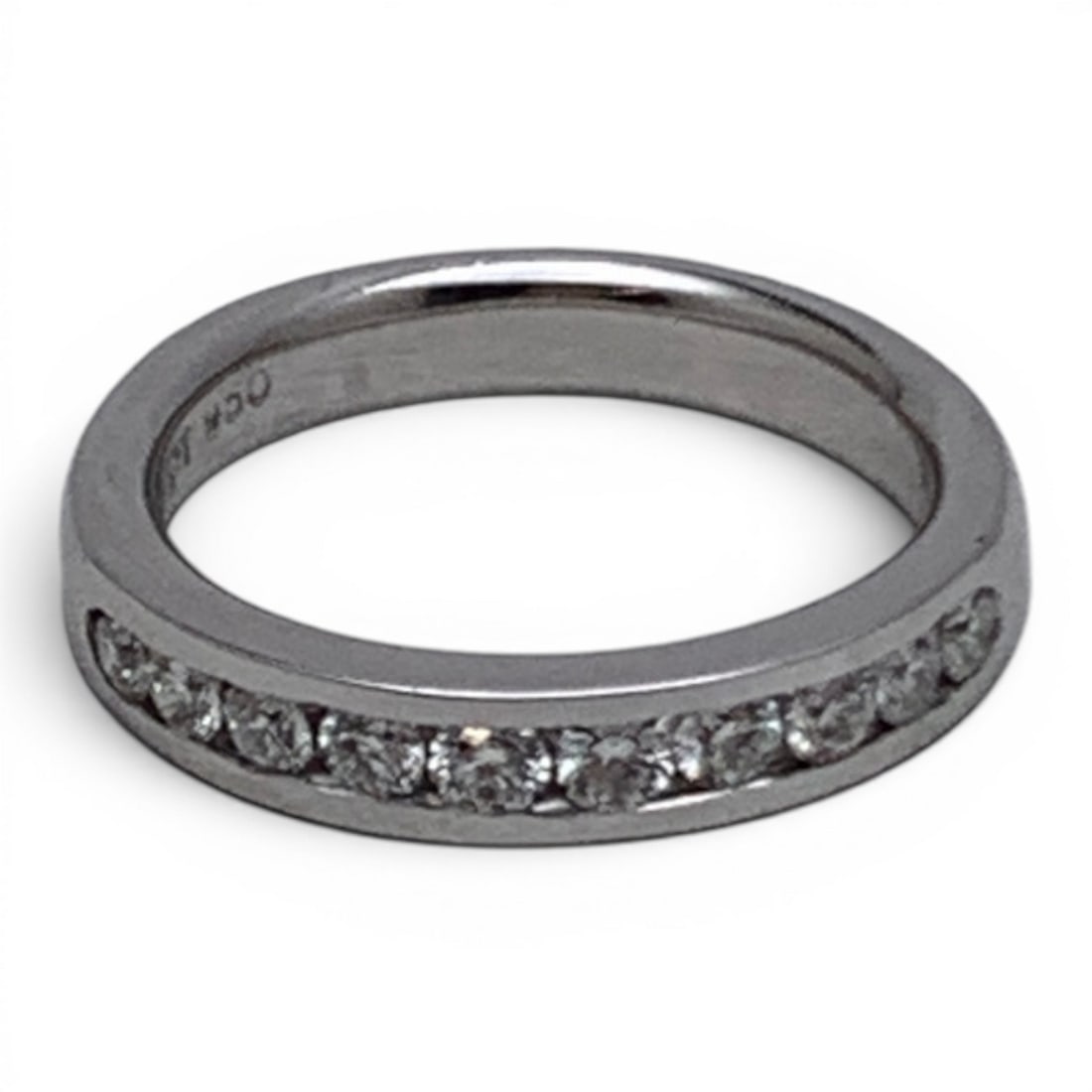 Platinum & White Sapphire Ring - 2