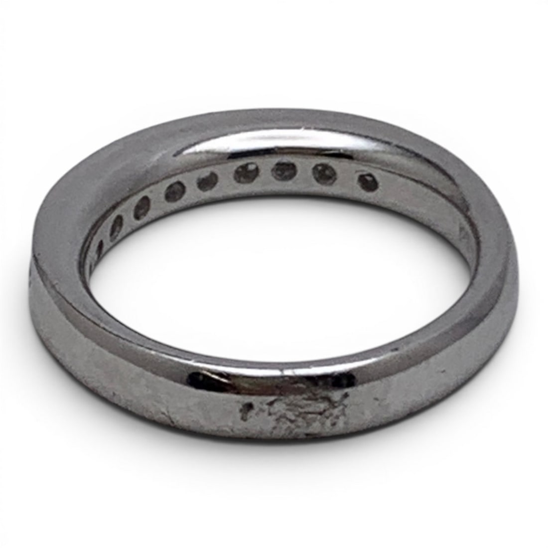 Platinum & White Sapphire Ring - 4