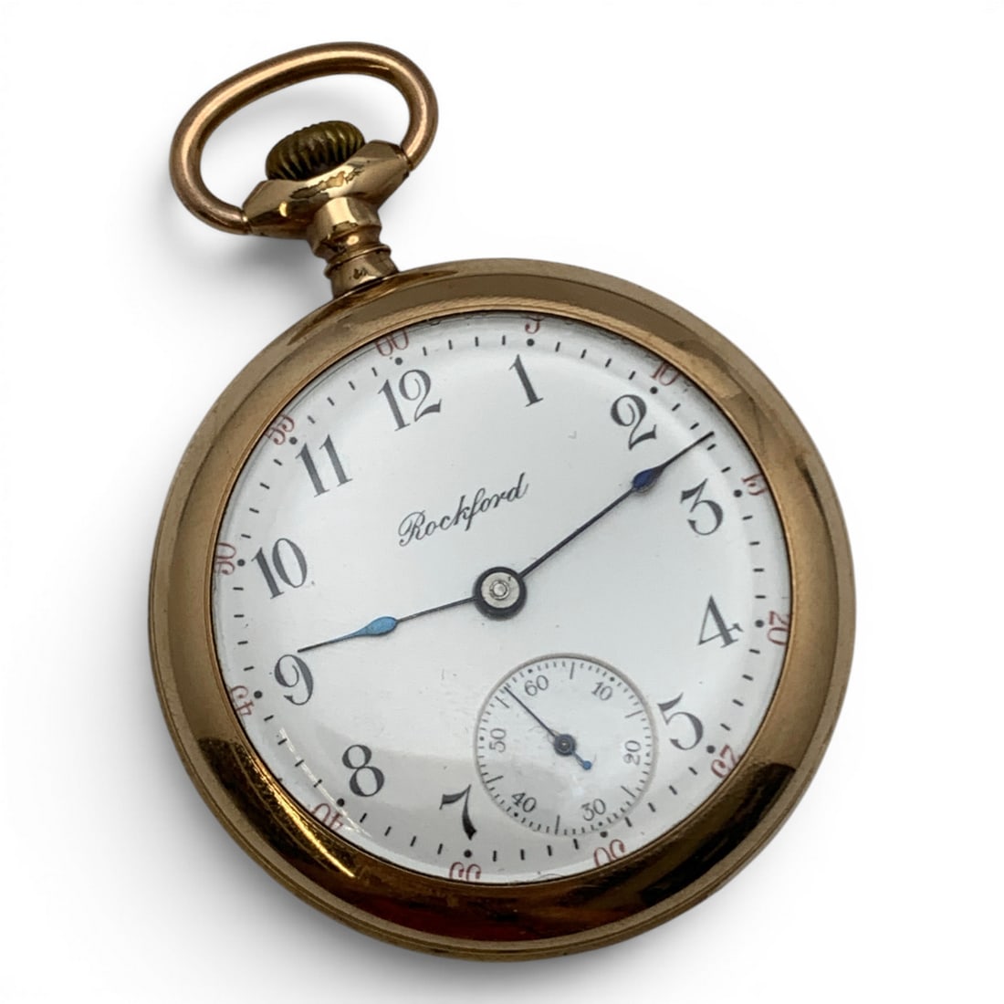 Rockford Gold Filled 17 Jewels Pocket Watch: Rockford Gold Filled 17 Jewels Pocket Watch Marked On Face: RockfordMarked On Back: Guaranteed Twenty Five Years, Philadelphia Watch Case Co, 7289478Marked On Movement: R. W. Co. 17 Jewels, 863289,