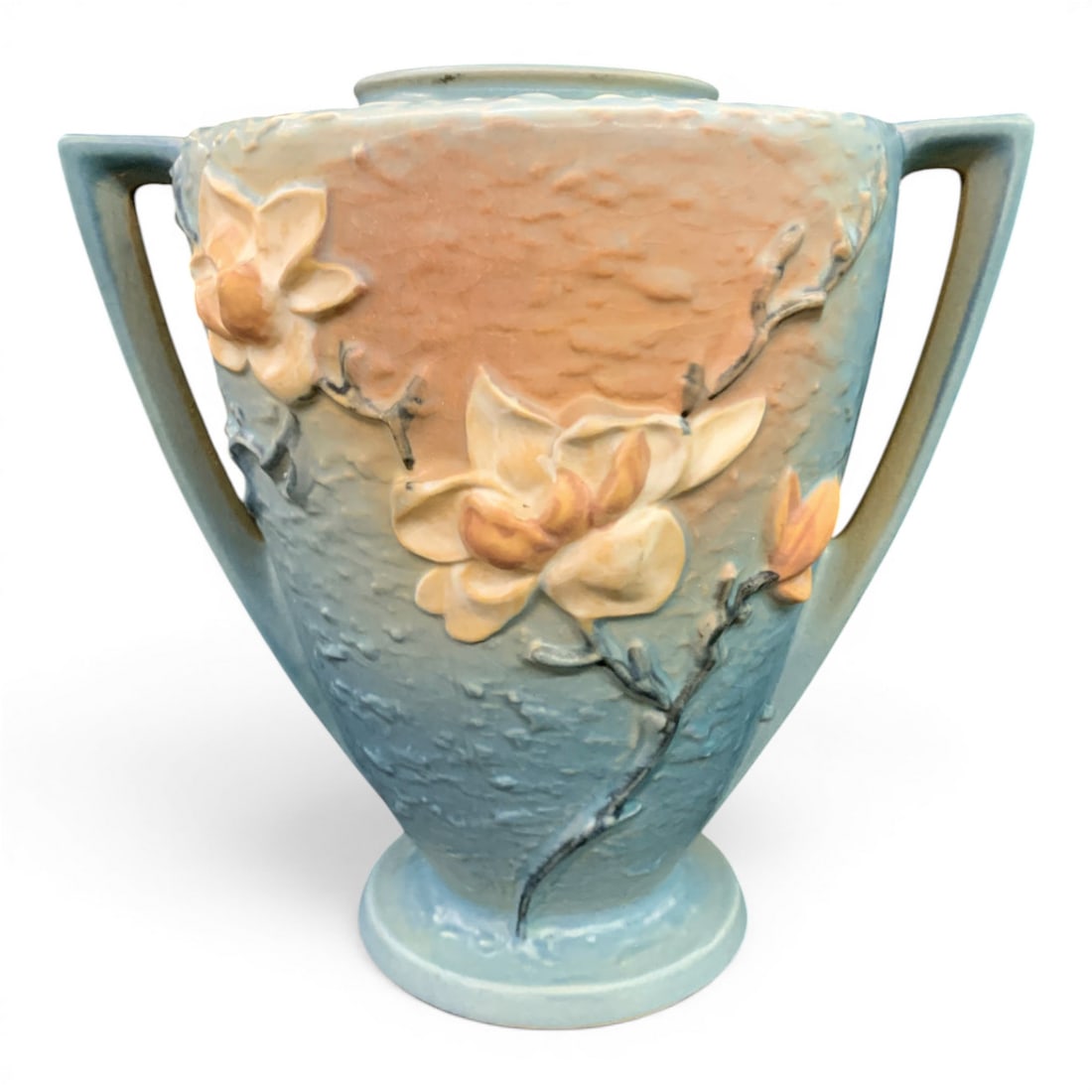 Vintage Roseville Blue Magnolia Vase (1 of 5)