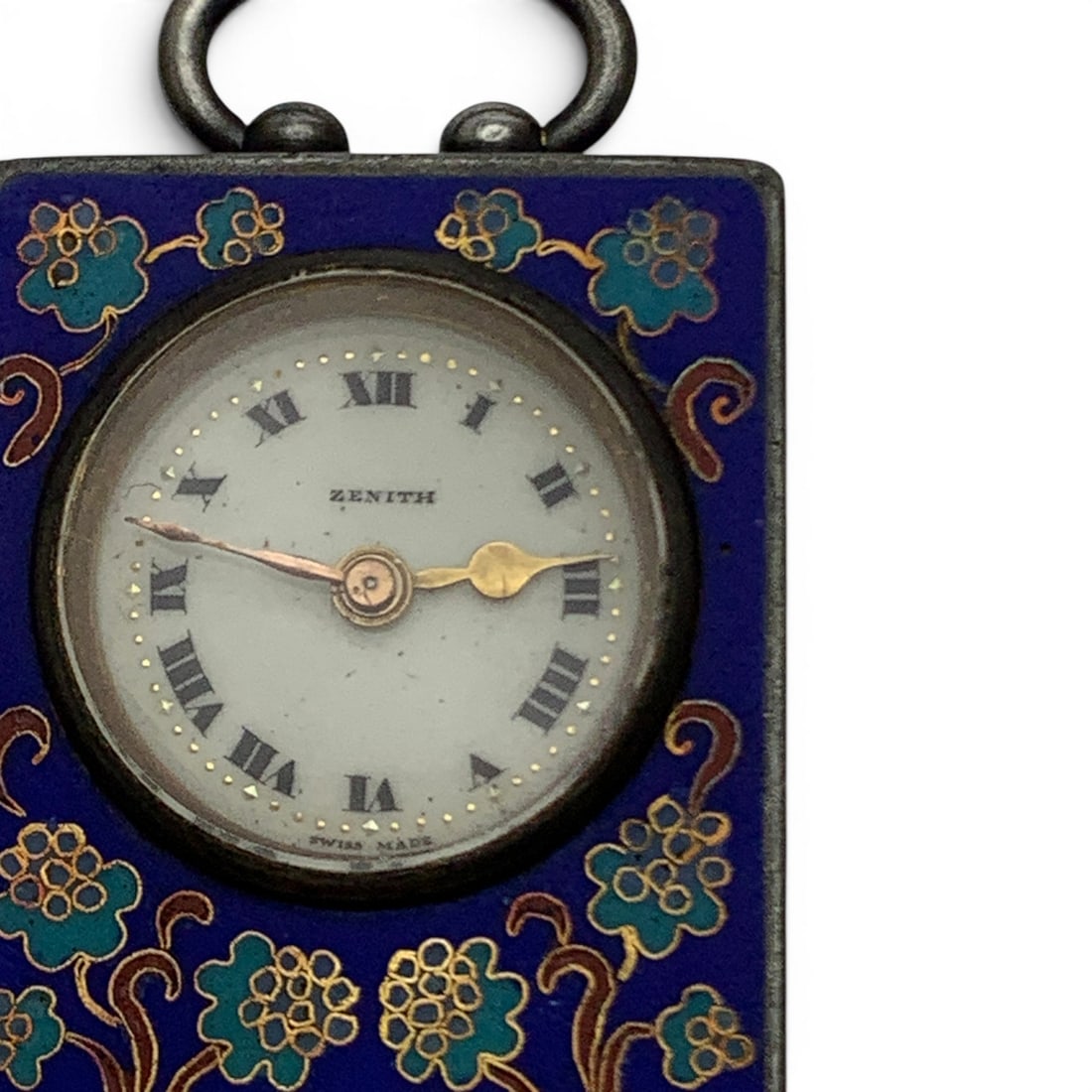 Zenith Sterling Silver Cloisonne Carriage Clock - 2