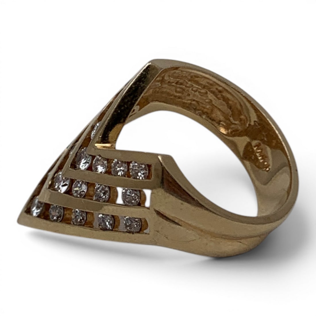 14k Yellow Gold & Diamond Ring - 3