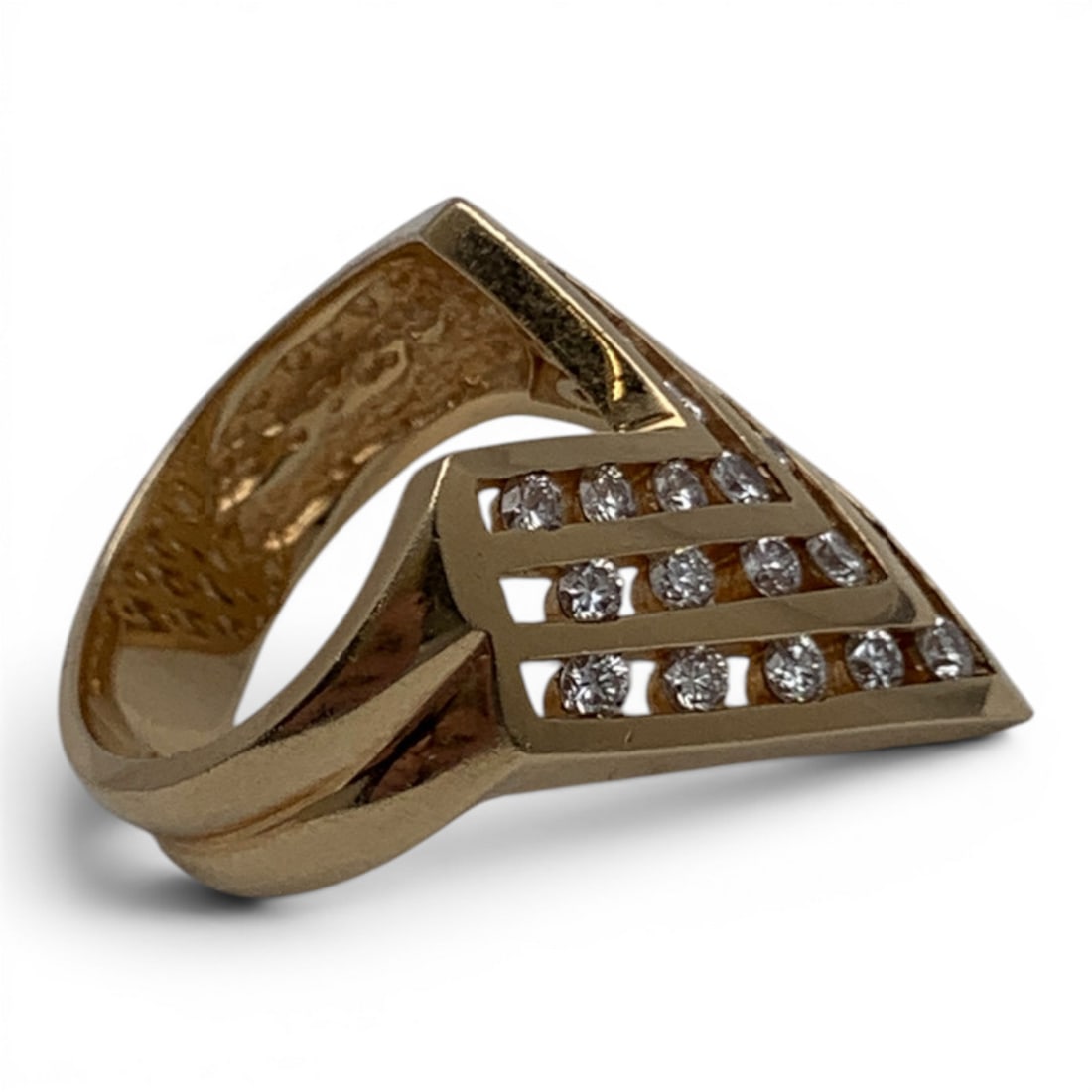 14k Yellow Gold & Diamond Ring - 5