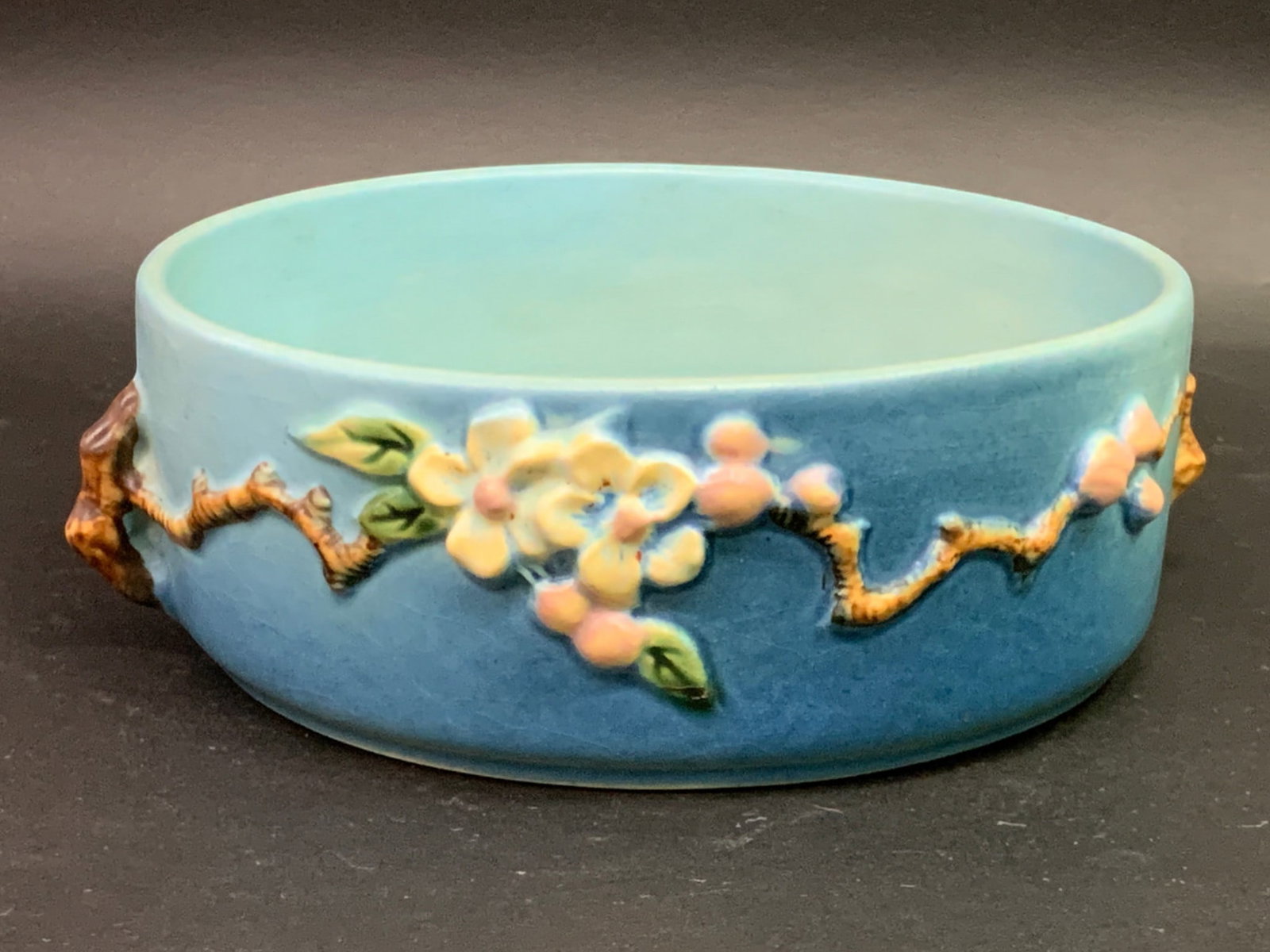 Vintage Roseville Pottery Apple Blossom Bowl (1 of 12)