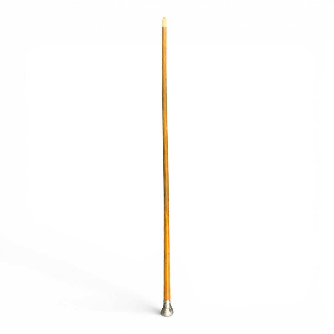 Vintage Wooden Walking Cane With Sterling Handle (1 of 4)