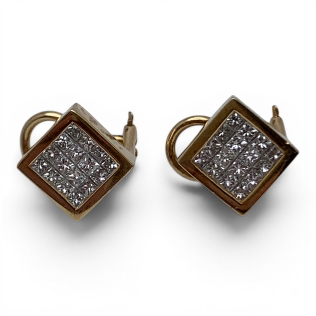 Pair Of 18k Yellow Gold & Diamond Earrings (1 of 6)
