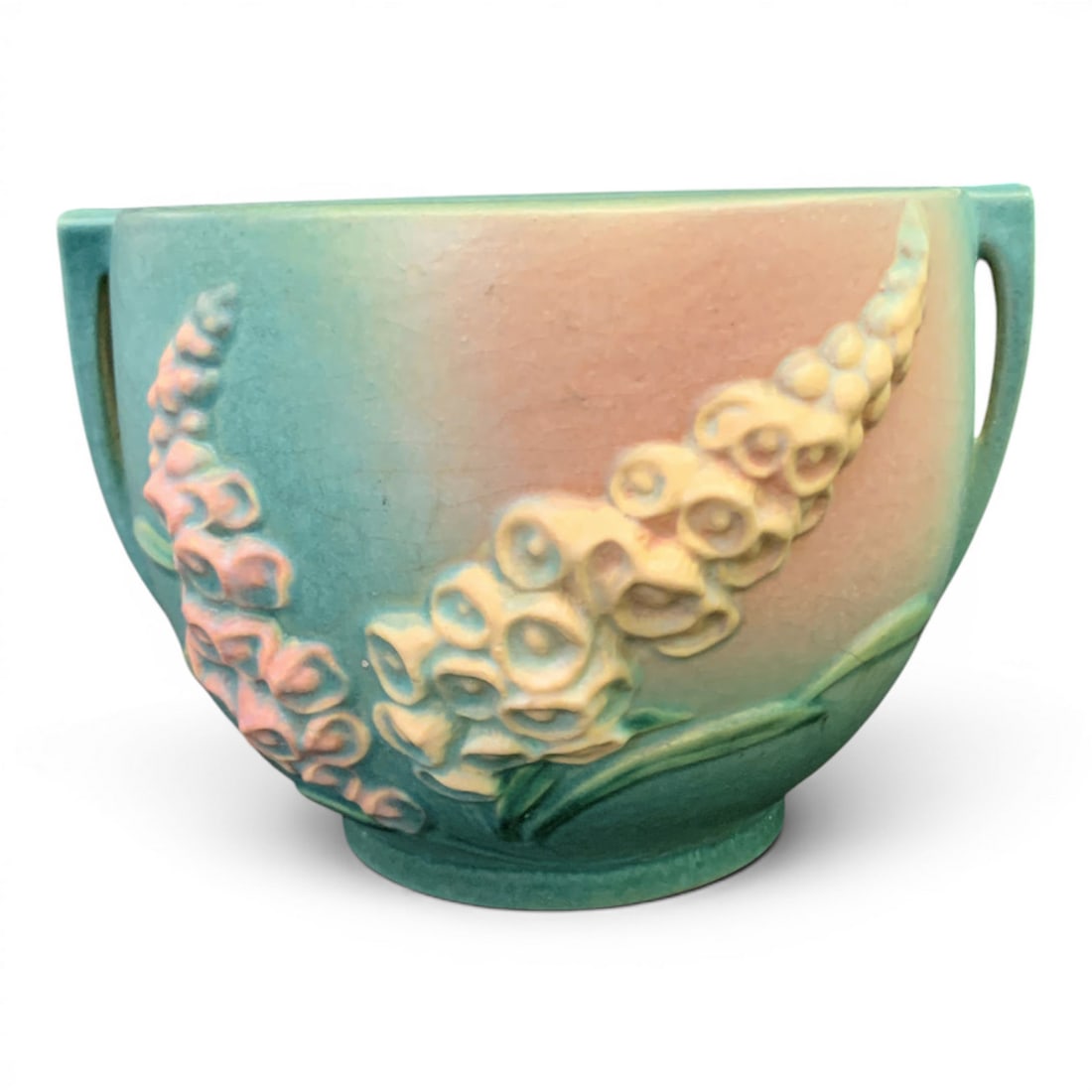 Vintage Roseville Foxglove Green Planter (1 of 7)