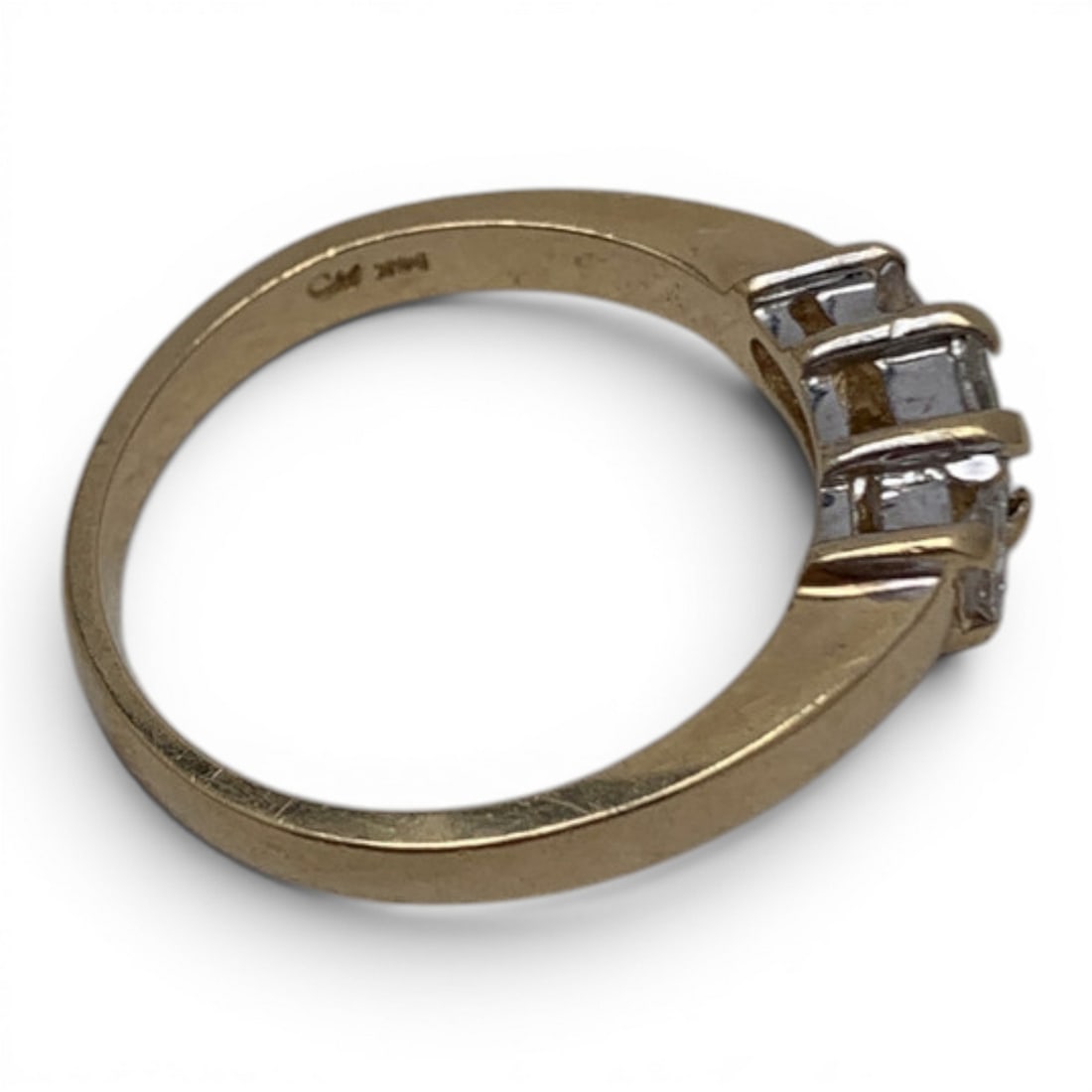 Vintage Sterling Silver & Diamond Ring - 4