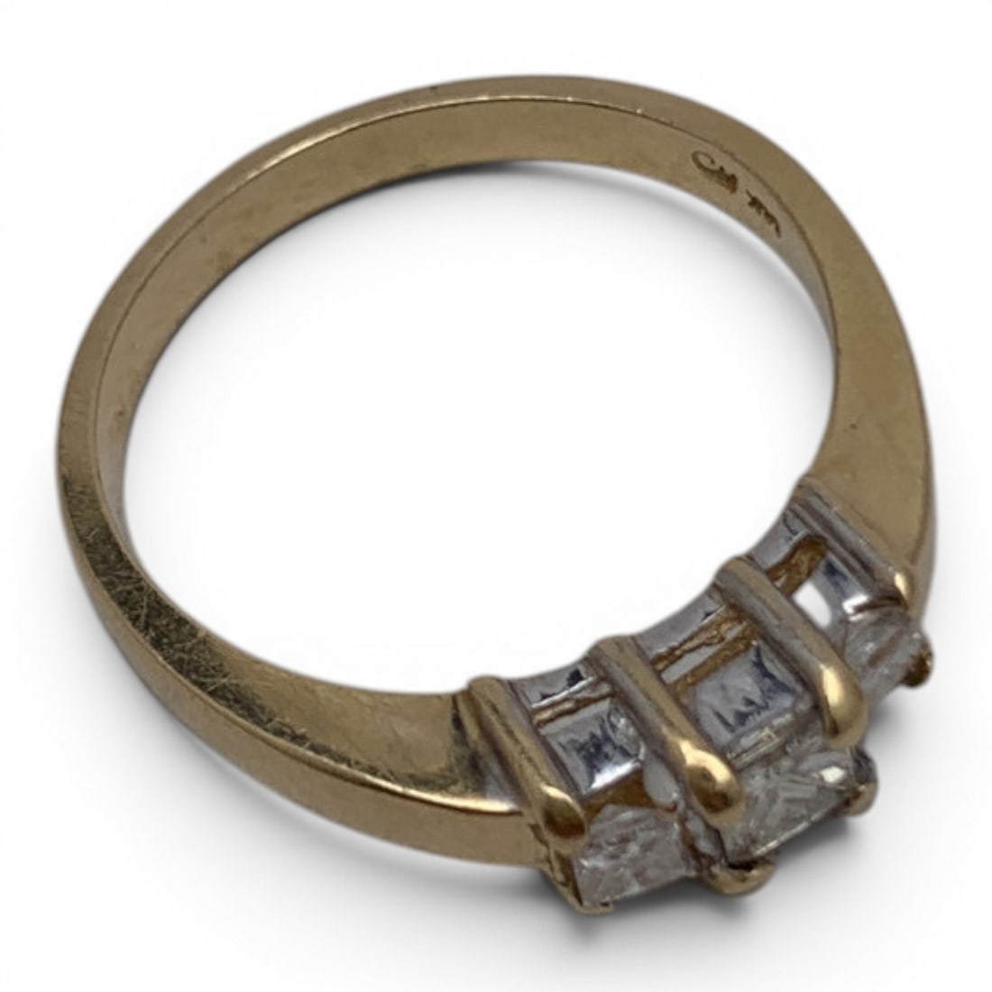Vintage Sterling Silver & Diamond Ring - 5