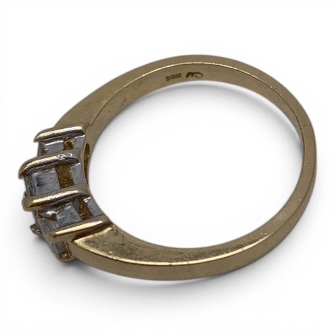 Vintage Sterling Silver & Diamond Ring - 6