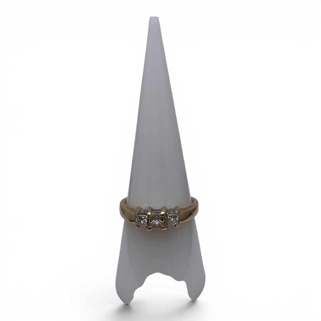 Vintage Sterling Silver & Diamond Ring - 7