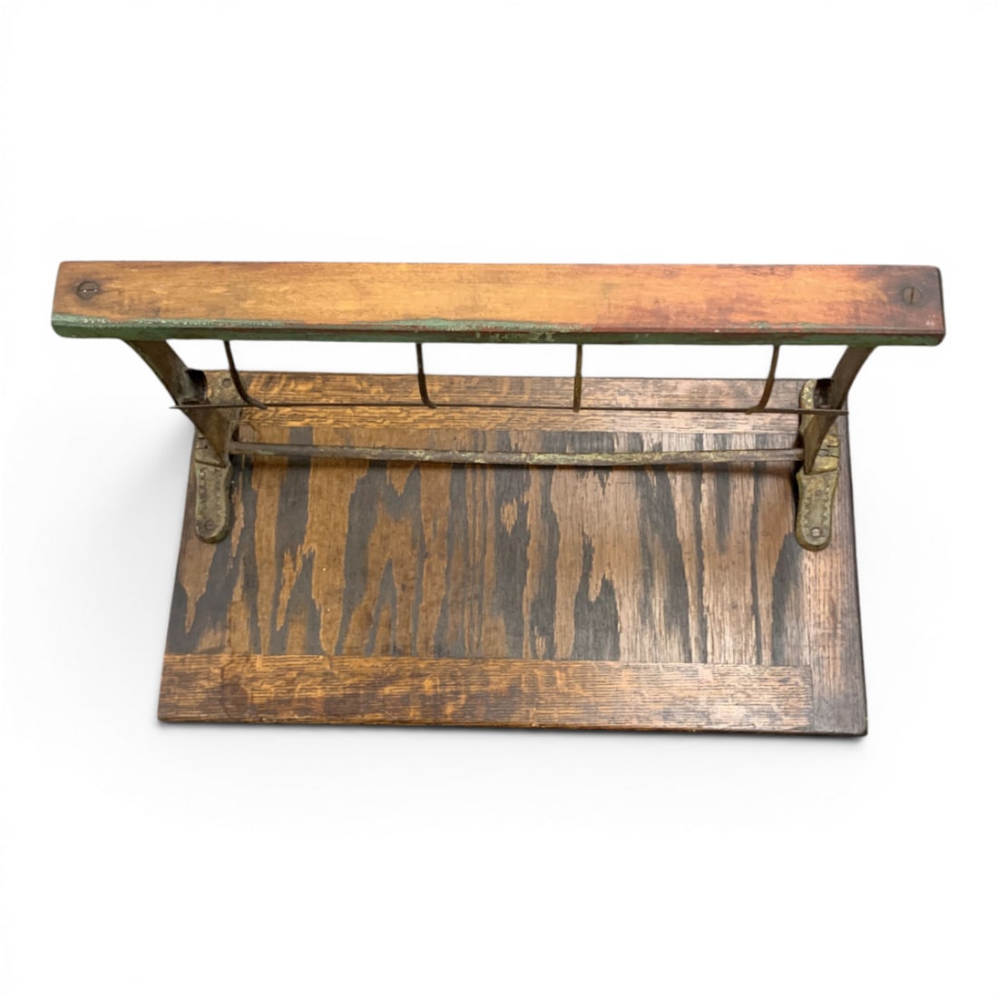 Antique Butcher Paper Roll Holder: Antique Butcher Paper Roll Holder Featuring A Cast Iron Frame25 1/2" Long