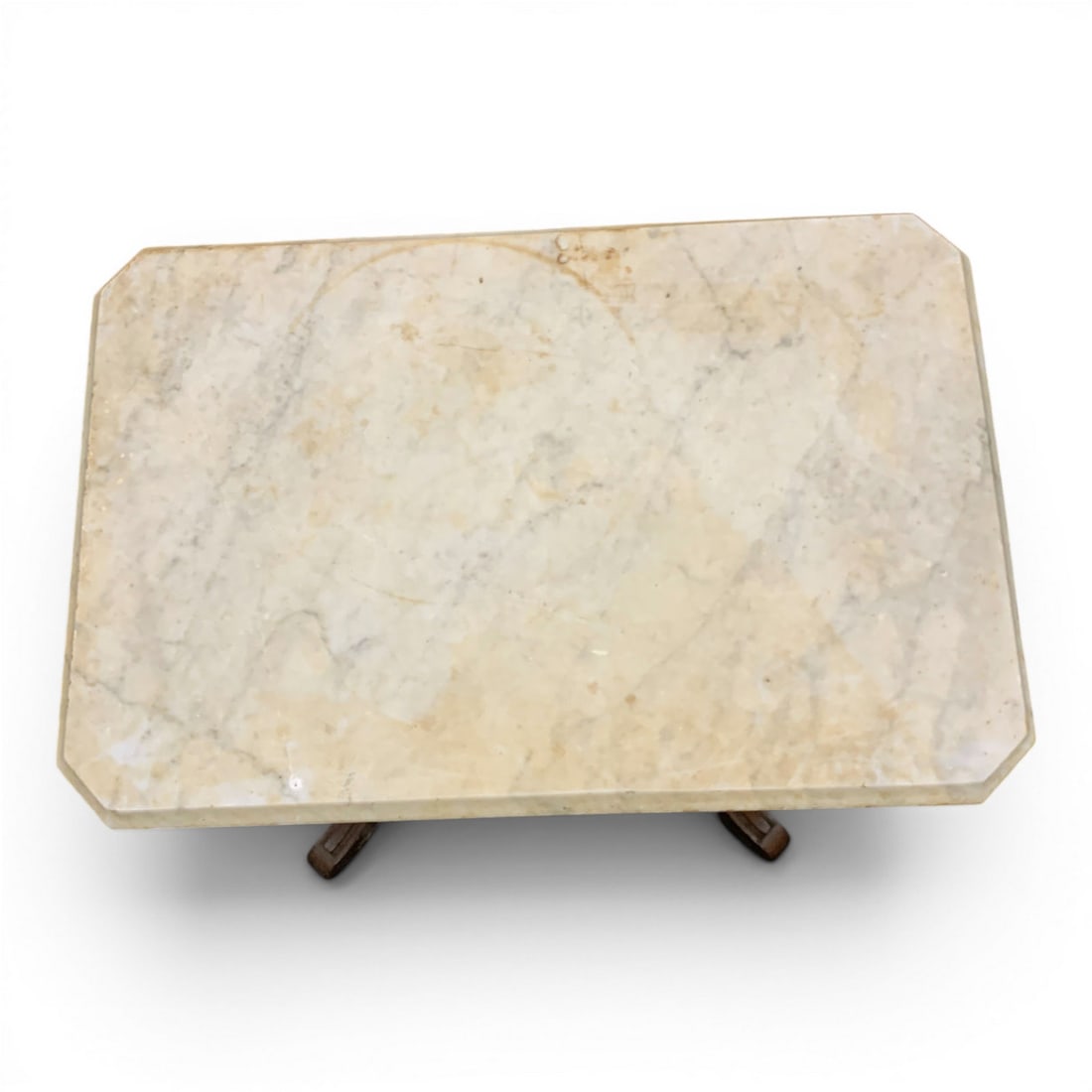 Victorian Walnut & Marble Parlor Table - 2