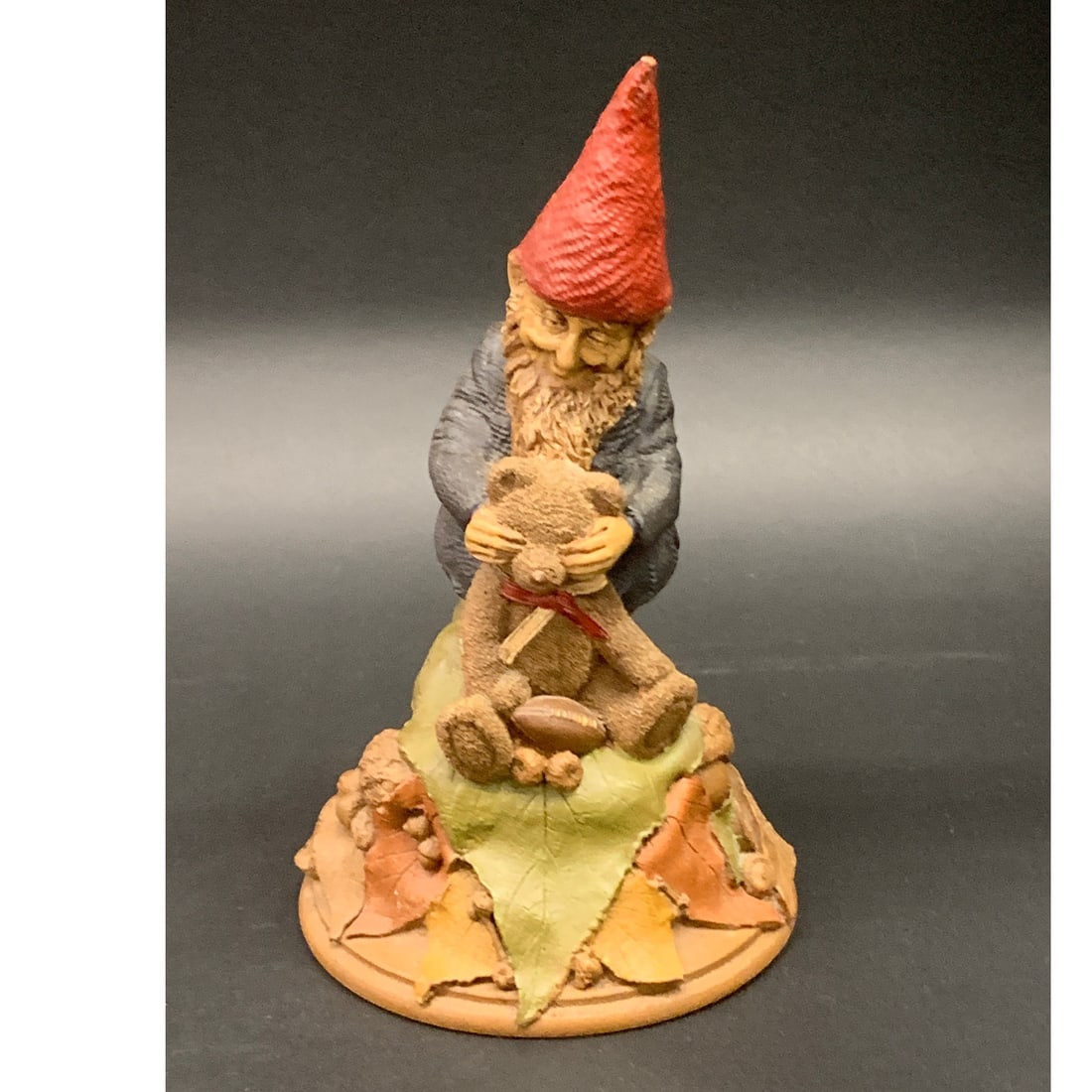 Tom Clark Gnome Figurine, Guess Who?: Signed Guess Who? T. Clark. 1988. 7.75" Tall.