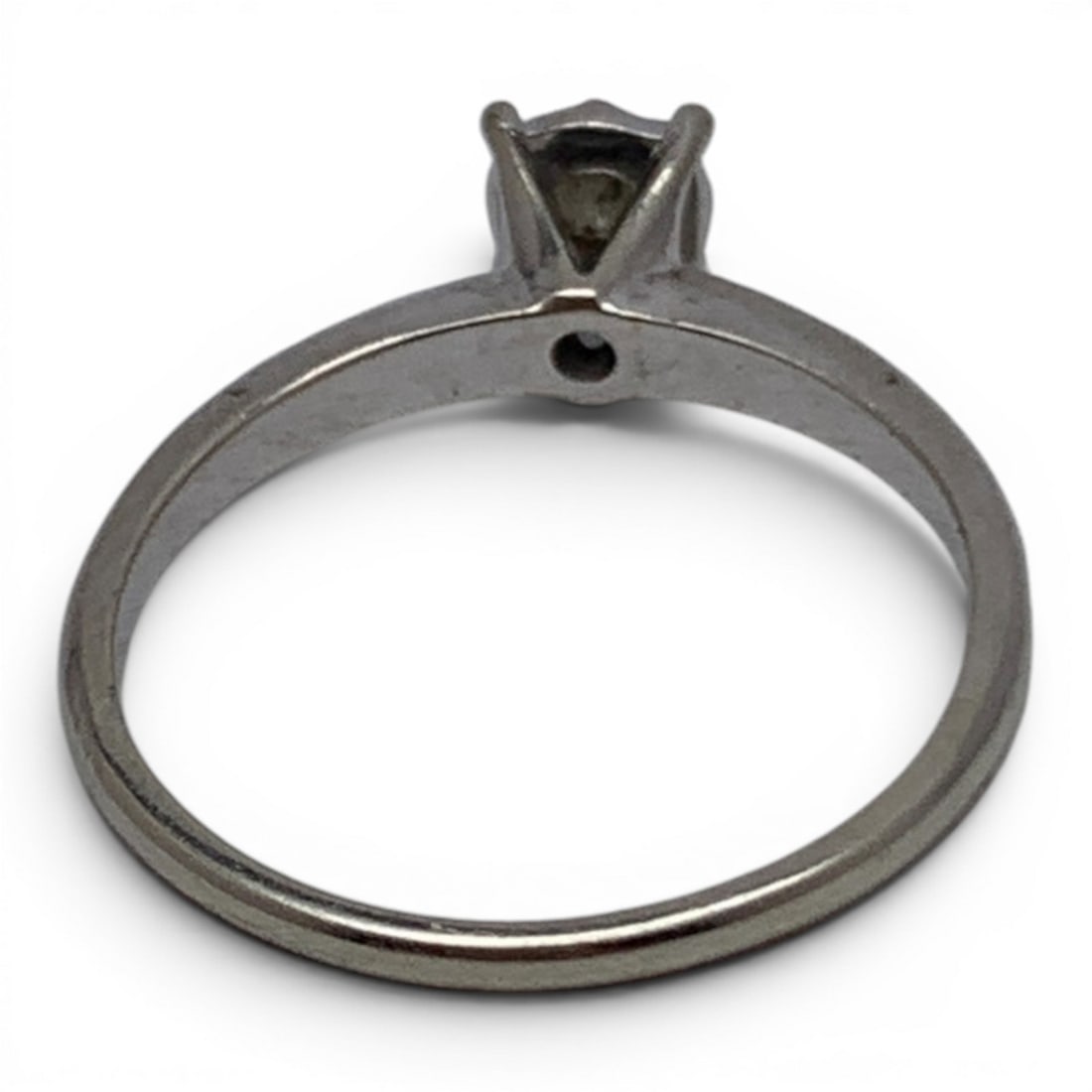 14k White Gold & Solitaire Diamond Ring - 4