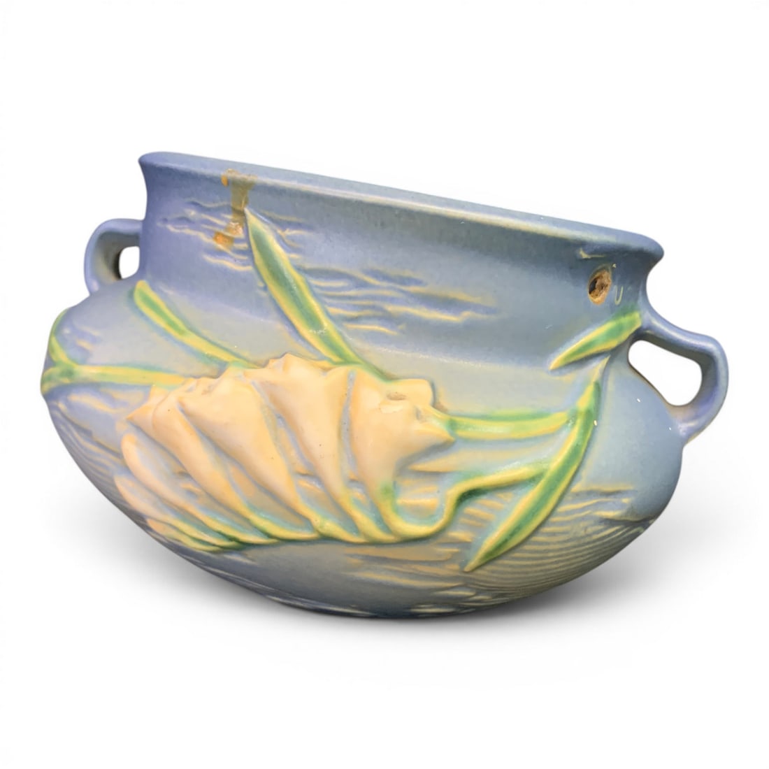 Roseville Pottery Blue Freesia Hanging Vase (1 of 10)