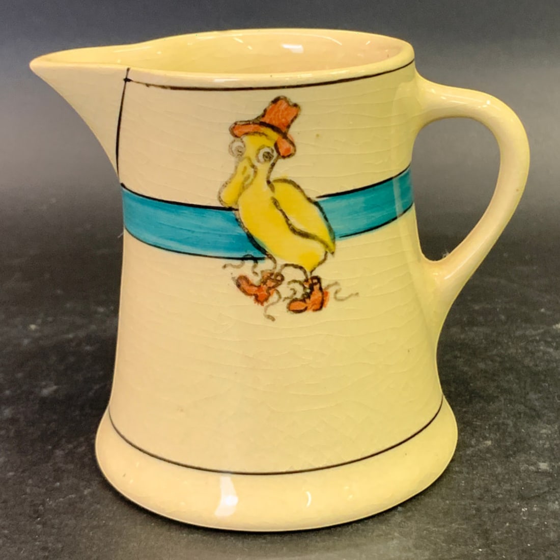 Vintage Roseville Pottery Puddle Duck Creamer: Vintage Roseville Pottery Puddle Duck CreamerBears Mark On Bottom3 1/2" Tall