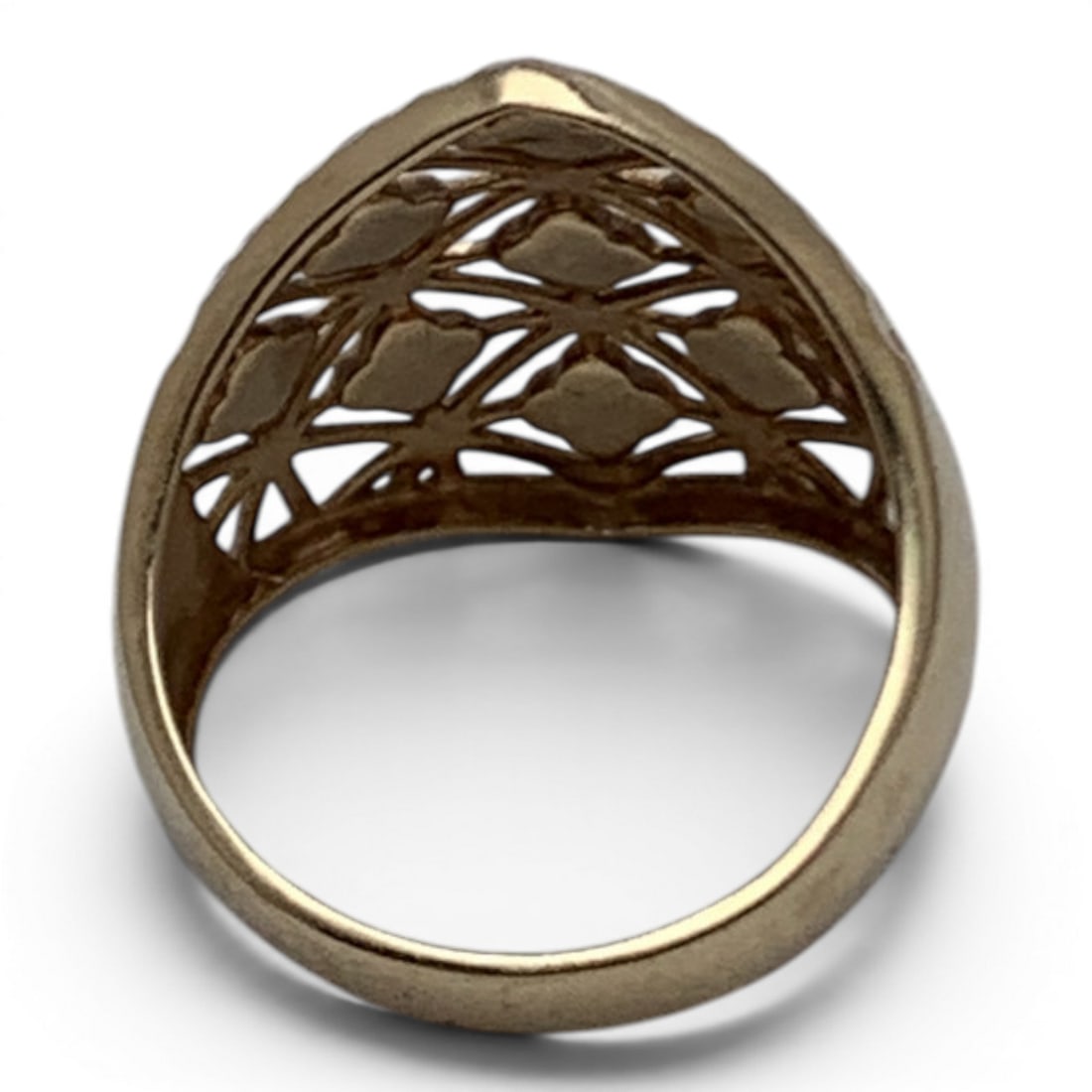 14k Yellow Gold Enameled Ring - 4