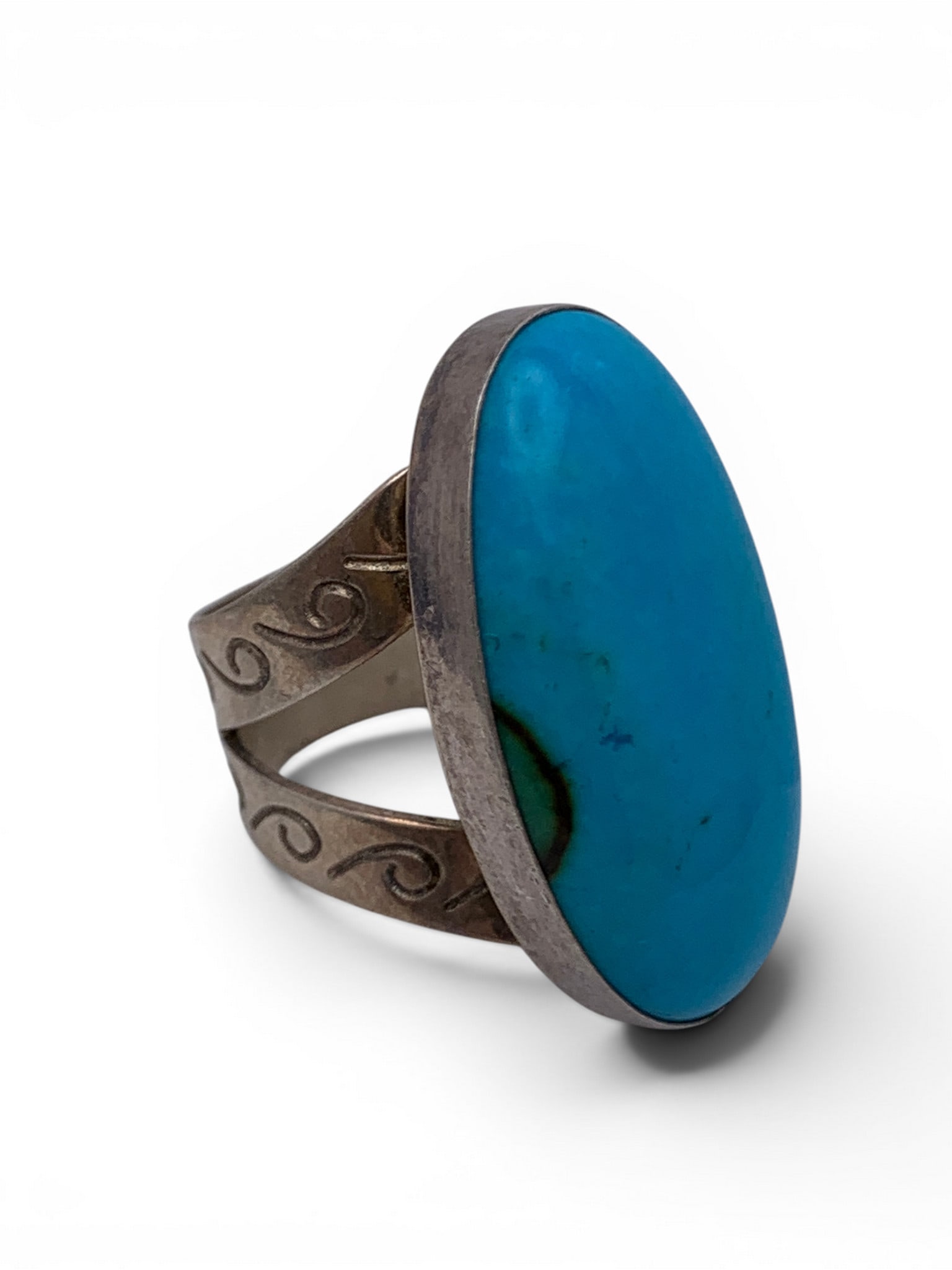 Sterling Silver & Turquoise Ring - 3