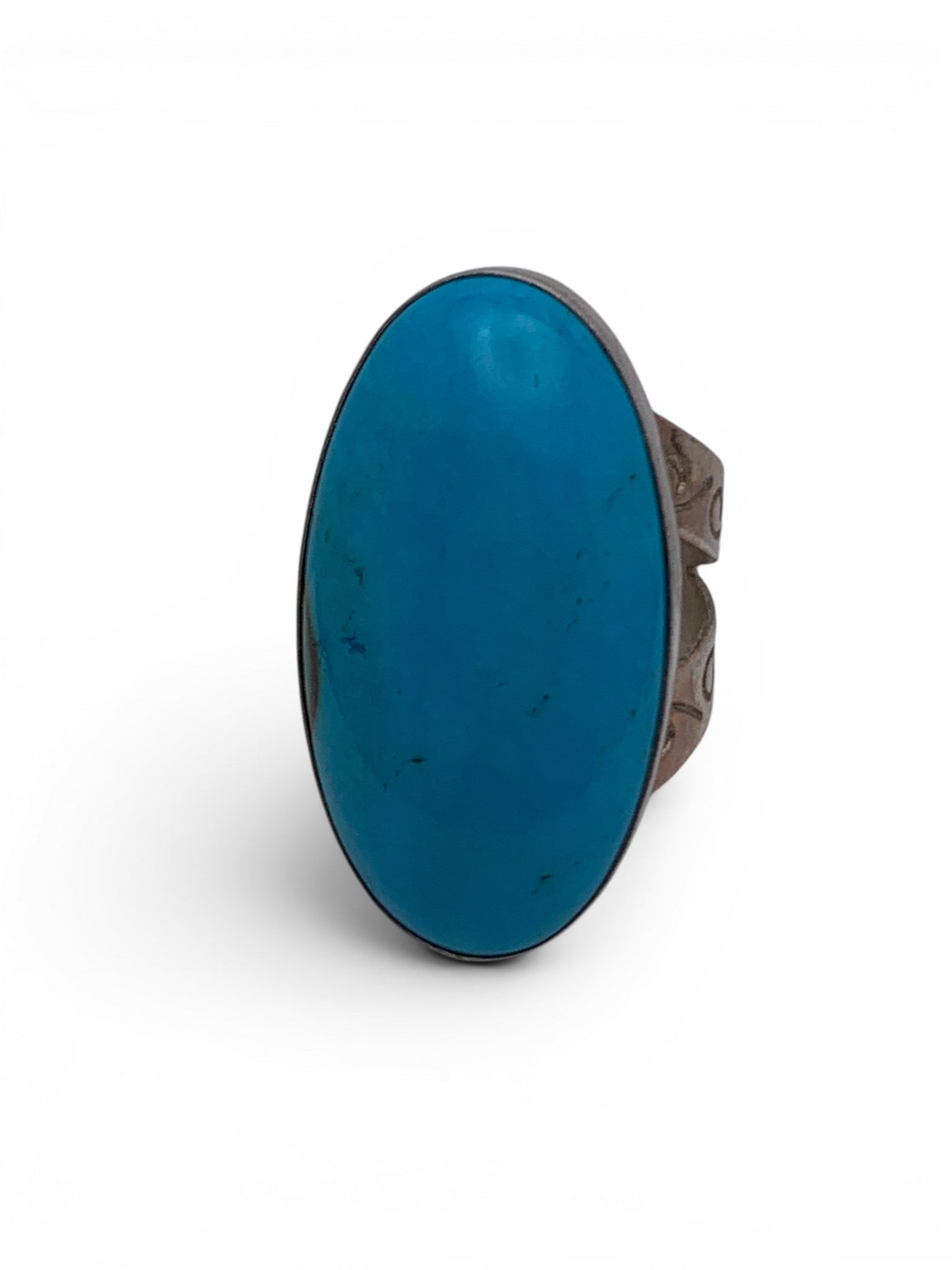 Sterling Silver & Turquoise Ring - 6