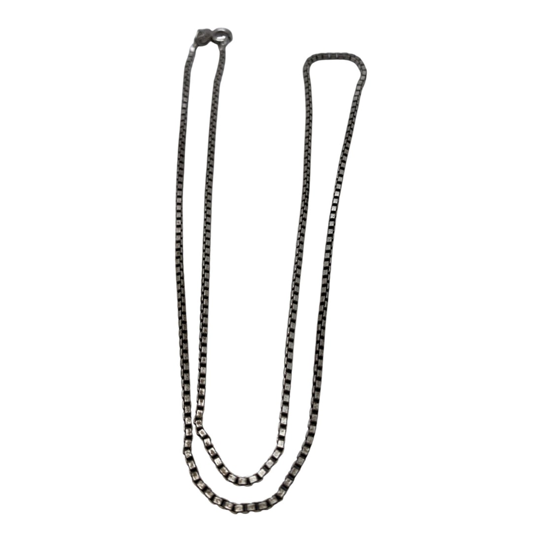 Sterling Silver Box Chain Necklace - 3