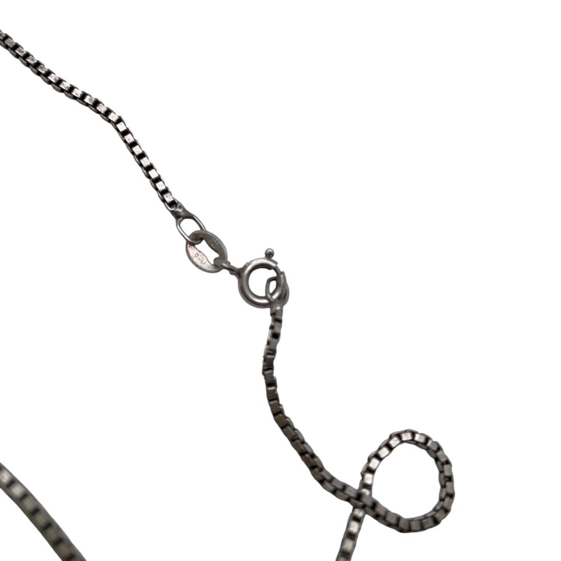 Sterling Silver Box Chain Necklace - 7