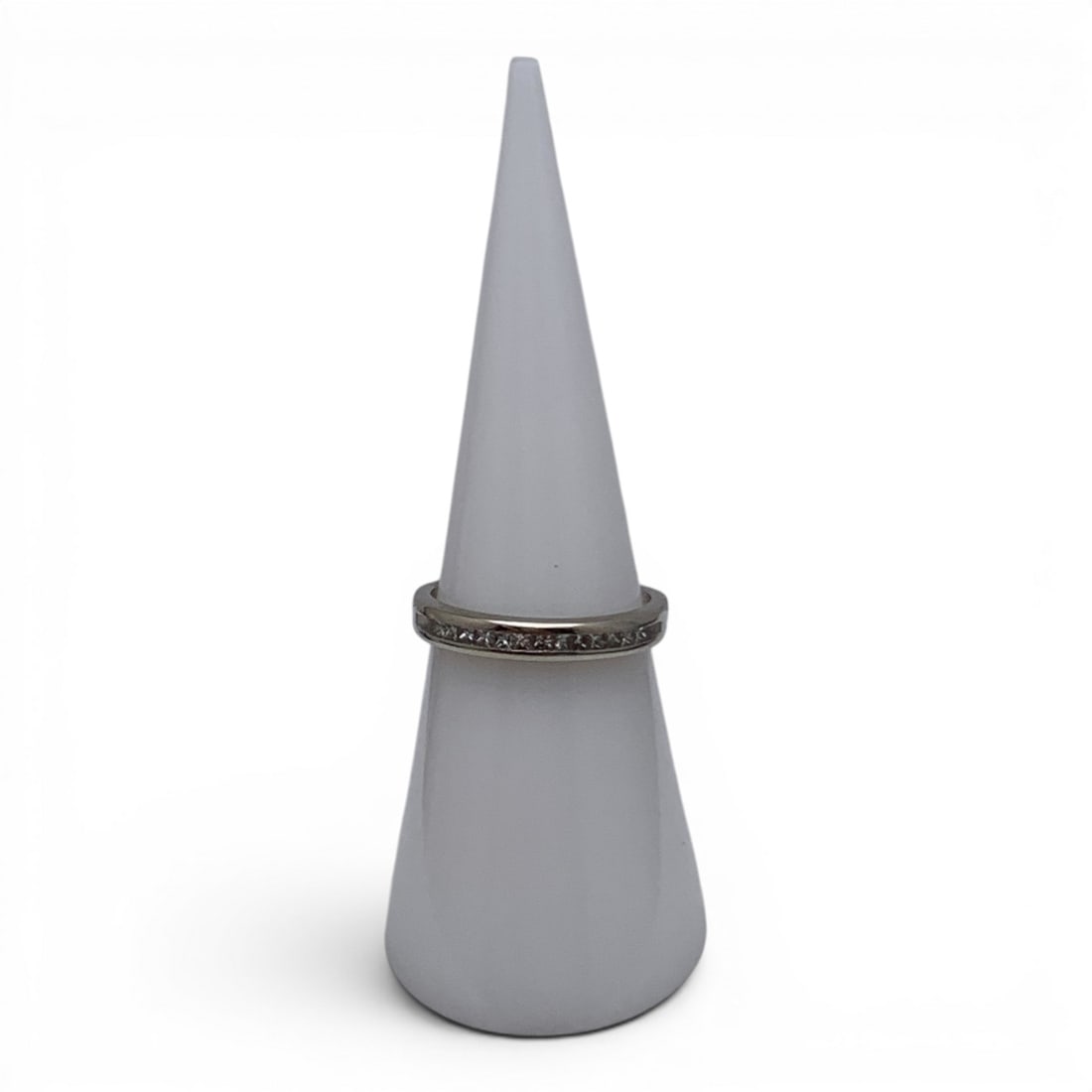 14k White Gold & Diamond Ring - 8
