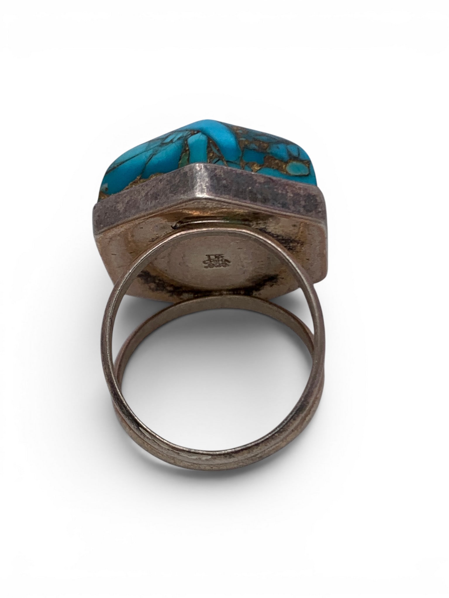 Sterling Silver Ring With Blue Stone - 4