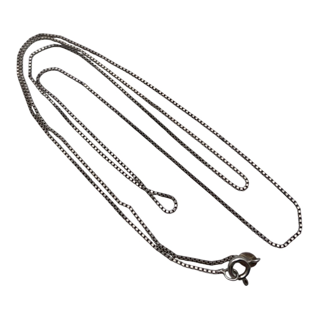 Sterling Silver Box Chain Necklace - 2